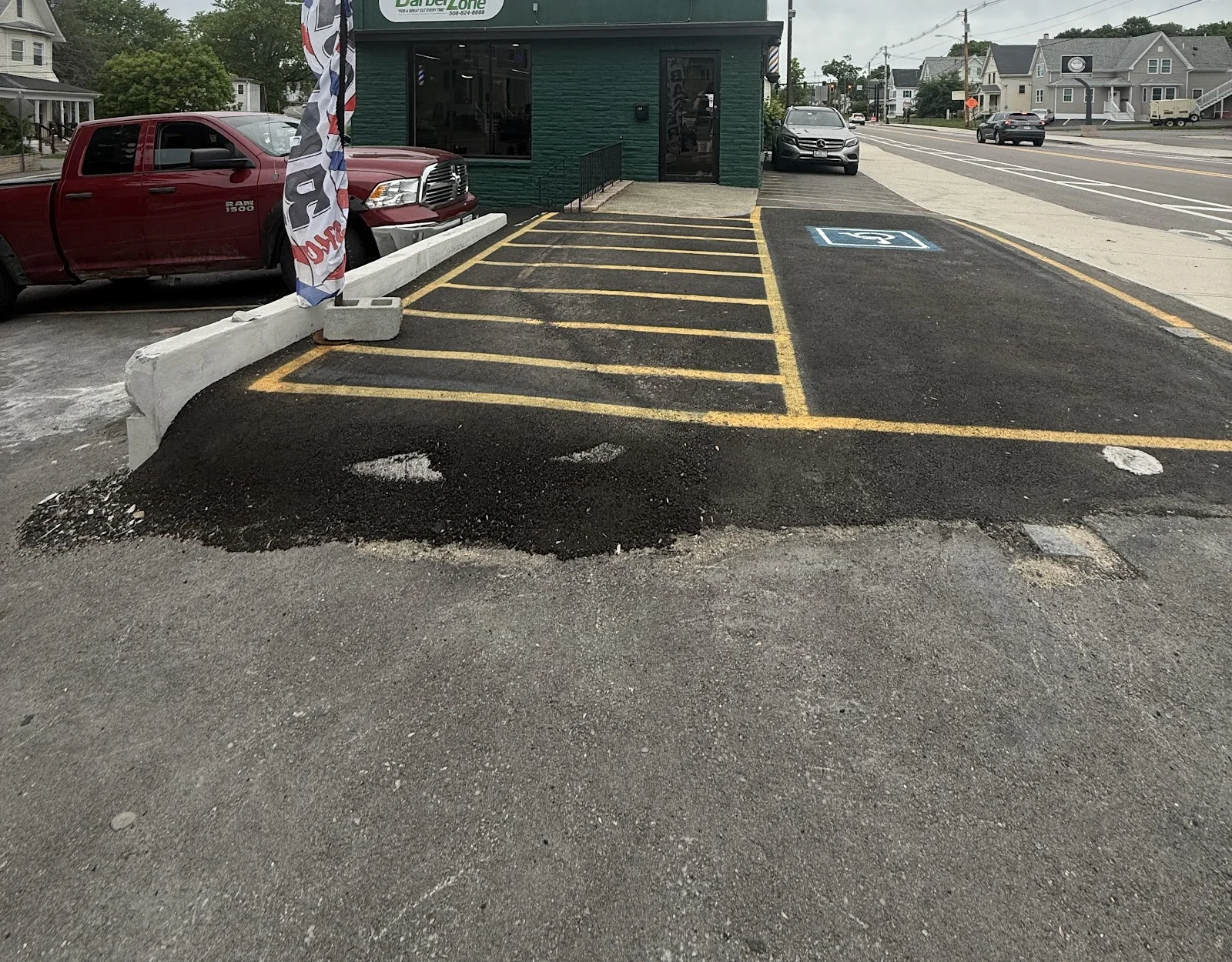 The Barber Zone storefront at 140 Broadway in Taunton