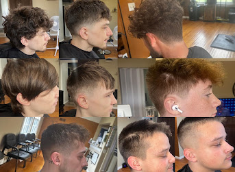 A collection of finished men's haircuts from The Buzz