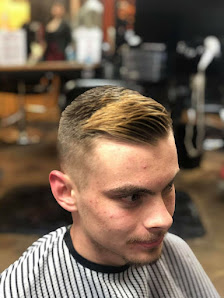 A finished men's haircut at The Buzz