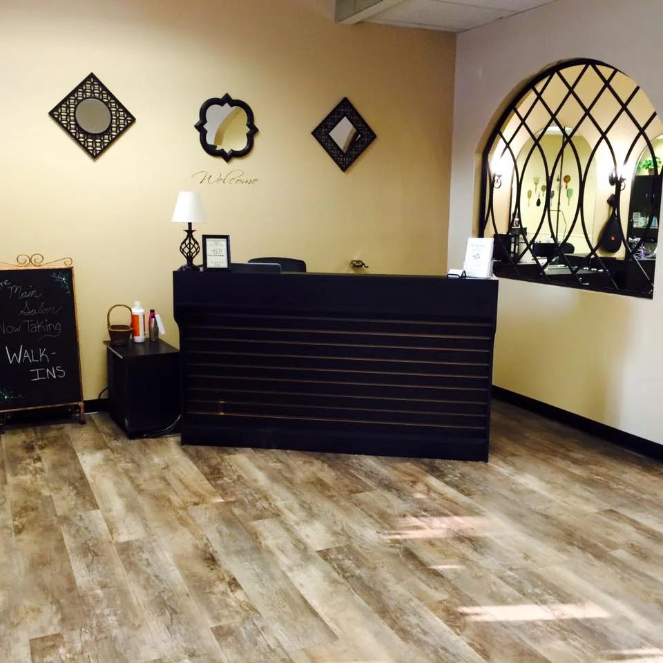 Reception area inside The Main Salon