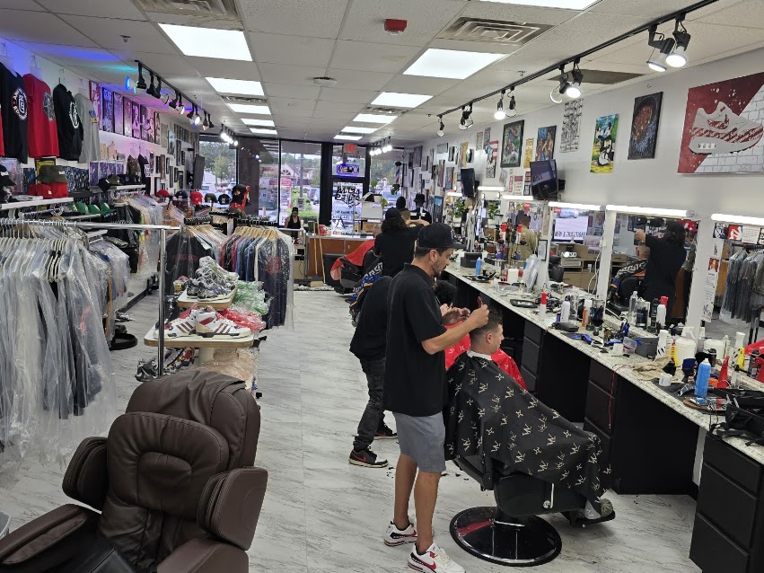 Inside Urban Styles barber shop in Keene